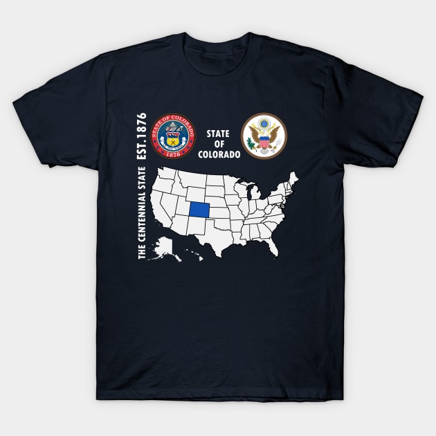 State of Colorado T-Shirt by NTFGP